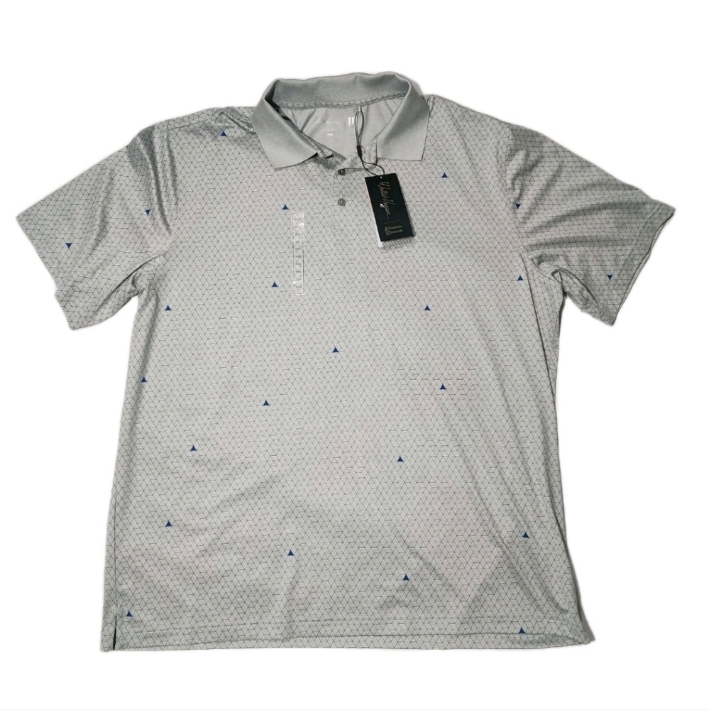 Walter Hagen Shirt Men's XXL Polo Short Sleeve Gray Golf Casual Hydrodry NWT